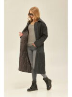 Демисезонный плащ черный