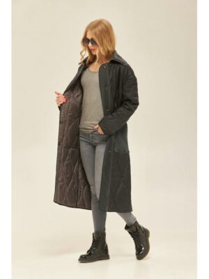 Демисезонный плащ черный