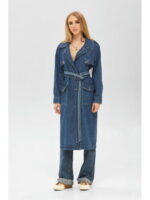 Демисезонный тренч синий