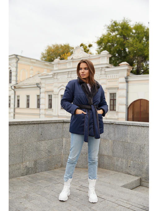 Зимняя шуба синий — изображение 2