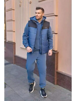 Теплый мужской костюм тройка