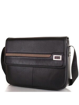 Мужская сумка-почтальонка из качественного кожезаменителя BONIS