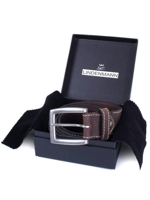 Мужской кожаный ремень LINDENMANN — изображение 4