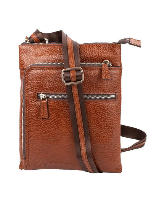 Кожаная мужская сумка через плечо DESISAN — изображение 3