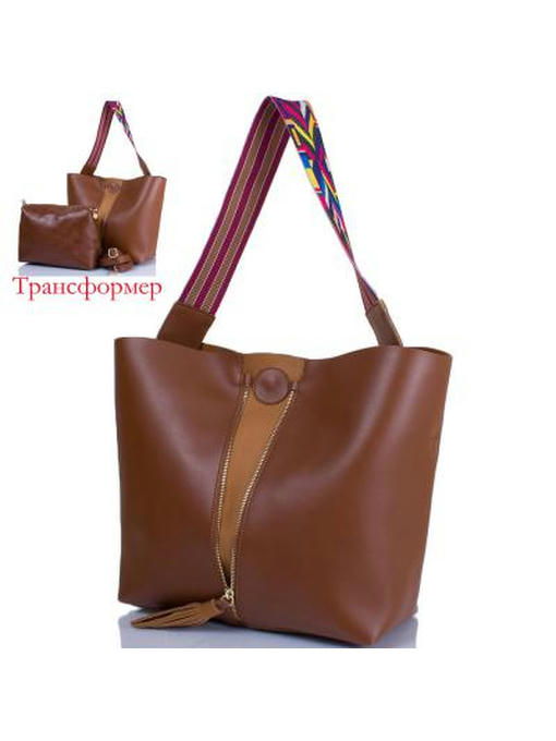 Женская сумка-трансформер из качественного кожезаменителя