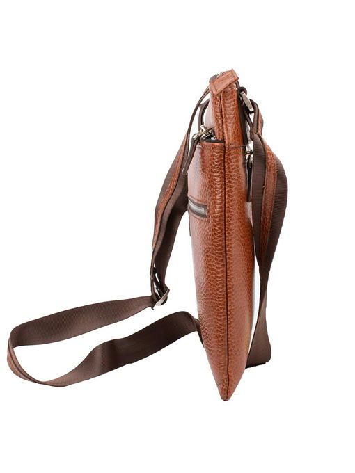 Кожаная мужская сумка через плечо DESISAN — изображение 5