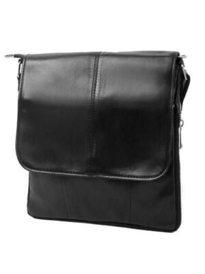 Мужская кожаная сумка-почтальонка TUNONA