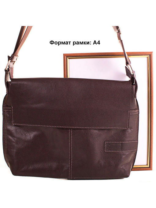 Кожаная мужская сумка-почтальонка — изображение 7