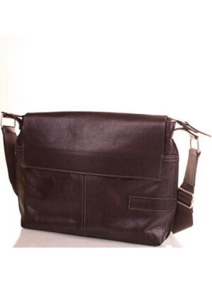 Кожаная мужская сумка-почтальонка