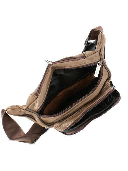 Кожаная мужская поясная сумка — изображение 7