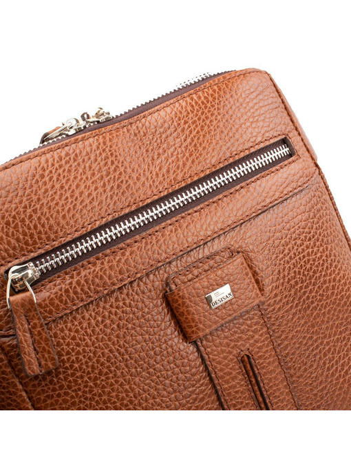 Кожаная мужская сумка через плечо DESISAN — изображение 7