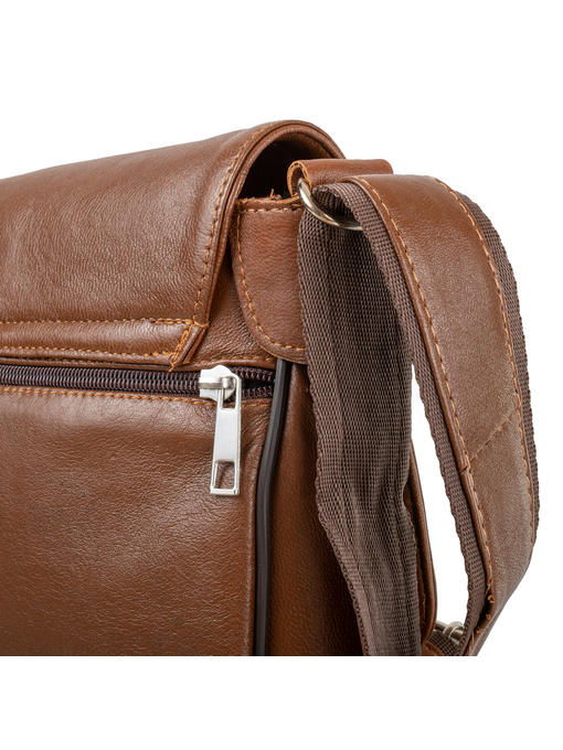 Мужская кожаная сумка-почтальонка TUNONA — изображение 7