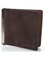 Зажим для купюр мужской кожаный